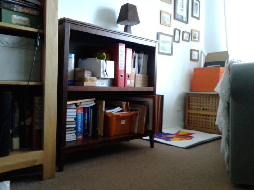 bookcase moved to lounge